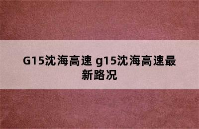G15沈海高速 g15沈海高速最新路况